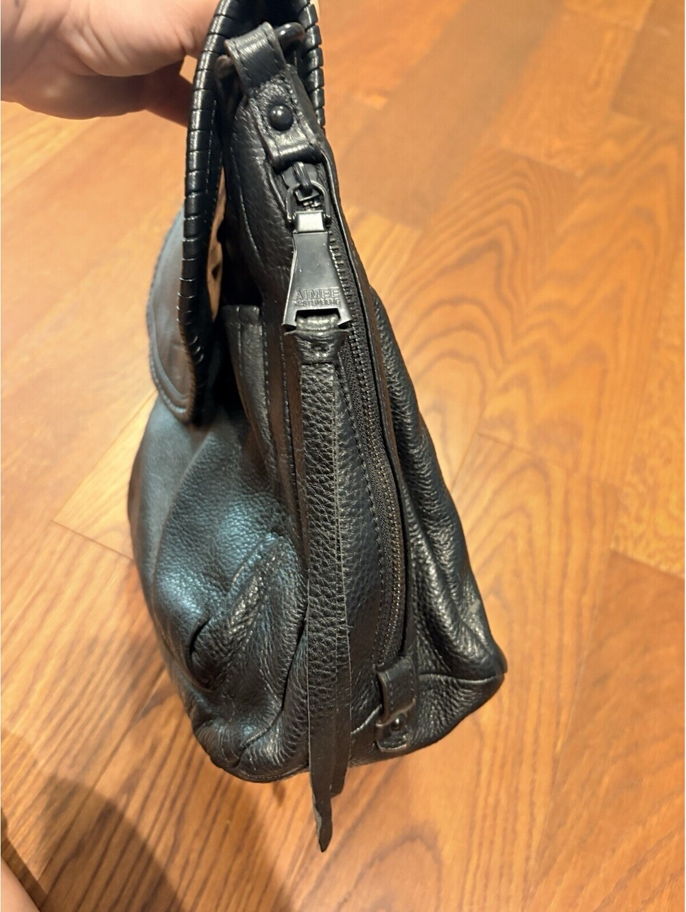 Aimee Kestenberg Black Leather Shoulder Crossbody Bag - Picture 6 of 10